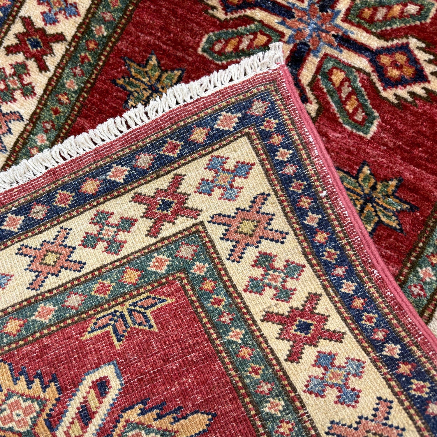 Luxury Fine Kazak Runner Carpet 1' 11" x 6' 0" ft / 58 x 184 cm - No. Y39600