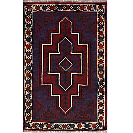 Baluchi Rug 2'9 x 4'4 (ft) / 90 x 137 (cm) - No. w14952 - ALLRUGO