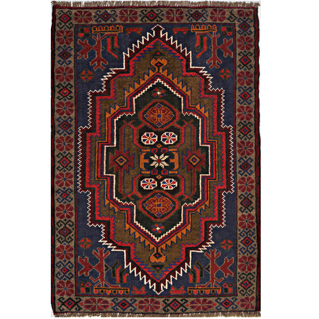 Baluchi Rug 2'8 x 4'2 (ft) / 88 x 129 (cm) - No. w15079 - ALLRUGO